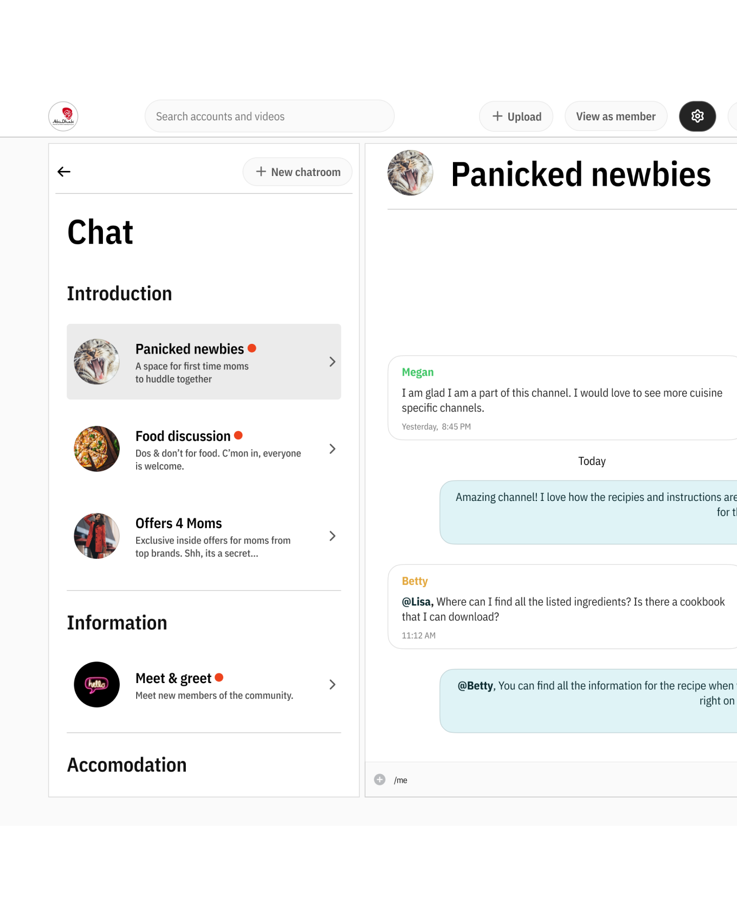 VeeHive mobile — community clubs